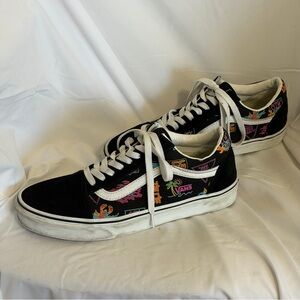 Vans Black Sneakers with Multicolor Graphics